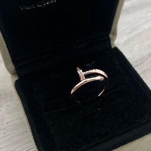 JUSTE UN CLOU RING, Rose Gold sz 7